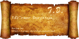 Türmer Dorottya névjegykártya